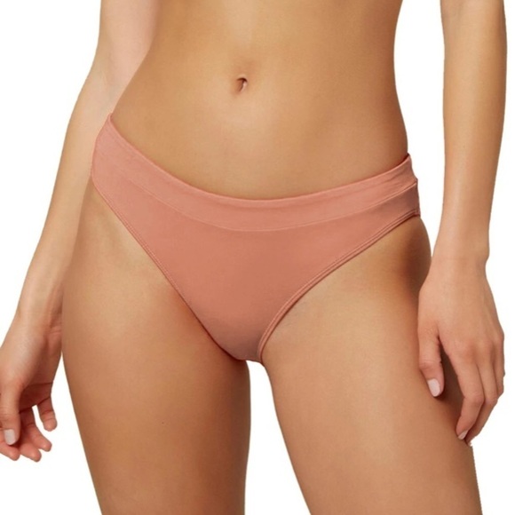 NWT O’Neill Saltwater Solids Banded Full Coverage Bikini Bottoms in Rose - Picture 1 of 11